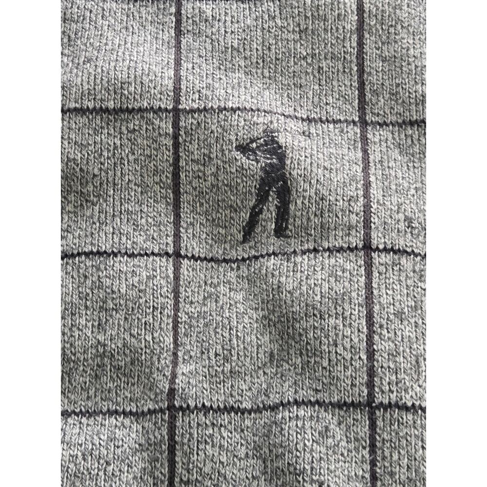 Vtg 90s Men Shenandoah Golf Sweater Gray Checked Grandpacore Preppy Sz M - Picture 5 of 7